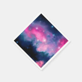 Pink & Blue Galaxy & Stars Abstrakt Serviette (Ecke)