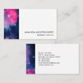 Pink & Blue Galaxy & Stars Abstrakt Visitenkarte (Vorne/Hinten)