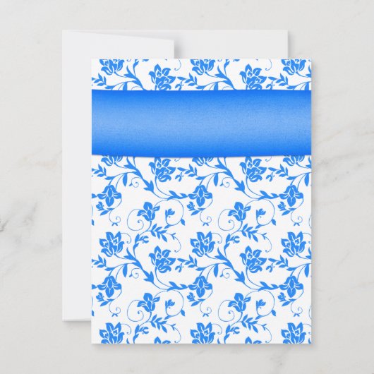 Pink Blue Gerbera Daisy Bridal Dusche Einladung (Rückseite)