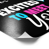 Pink Blue GOD gab uns Christliche Genderoffenbarun Fotodruck (Ecke)