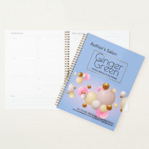 Pink Blue Gold Balloons Planer