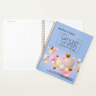 Pink Blue Gold Balloons Planer