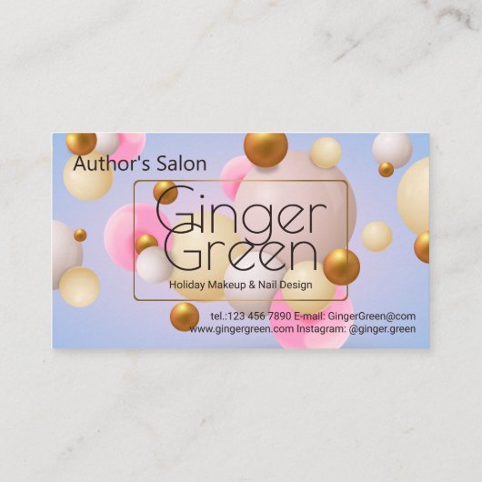 Pink Blue Gold Balloons Treuekarte (Rückseite)