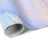 Pink & Blue Gold Glitter Marble Geschenkpapier (Rolleneckpunkt)