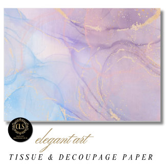 Pink & Blue Gold Glitter Marble Seidenpapier