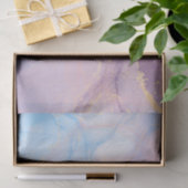 Pink & Blue Gold Glitter Marble Seidenpapier (Geschenk)