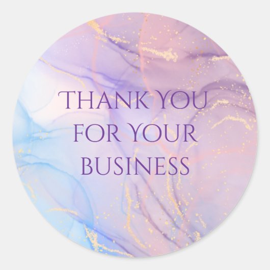 Pink & Blue Gold Glitter Marble Sticker Sheet (Vorderseite)