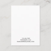 Pink Blue Gold Trendring Display Card Visitenkarte (Rückseite)