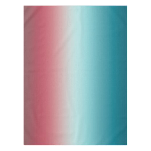 Pink & Blue Gradient Dusty Rose Aqua & Aquamarin O Tischdecke (Vorderseite)