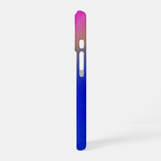 Pink Blue Gradient Rainbow iPhone 16 Hülle (Linke Seite)