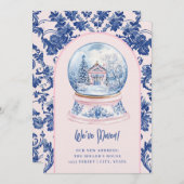 Pink & Blue Grandmillenial Adresswechsel Einladung (Vorne/Hinten)