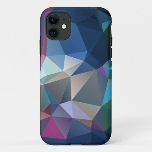 Pink Blue Green Abstrakt Pyramid Muster Art Case (Rückseite)