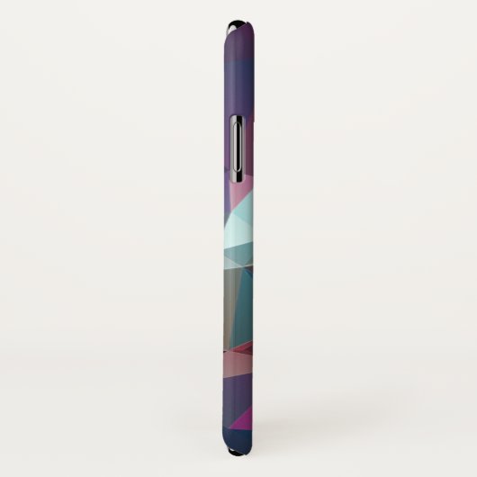 Pink Blue Green Abstrakt Pyramid Muster Art Case-Mate iPhone Hülle (Hinten/Rechts)