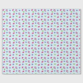 Pink Blue Green Butterfly Baby Dusche Geburtstag Geschenkpapier (Flach)
