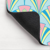 Pink Blue Green Fan Muster Mousepad (Ecke)