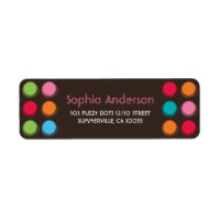 Pink Blue Green Fuzzy Color Dots Adresslisten