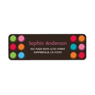 Pink Blue Green Fuzzy Color Dots Adresslisten