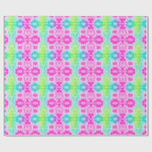 Pink Blue & Green Gefärbte Krawatte Geschenkpapier (Flach)