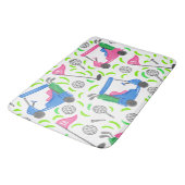 Pink Blue Green Golf Badematte (Schrägansicht)