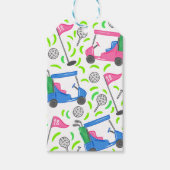 Pink Blue Green Golf Geschenkanhänger (Vorderseite)