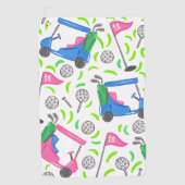 Pink Blue Green Golf Handtuch (Vorderseite)