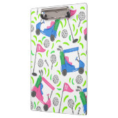 Pink Blue Green Golf Klemmbrett (Links)