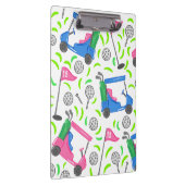 Pink Blue Green Golf Klemmbrett (Rechts)