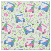 Pink Blue Green Golf Preppy Stoff (Nahaufnahme)