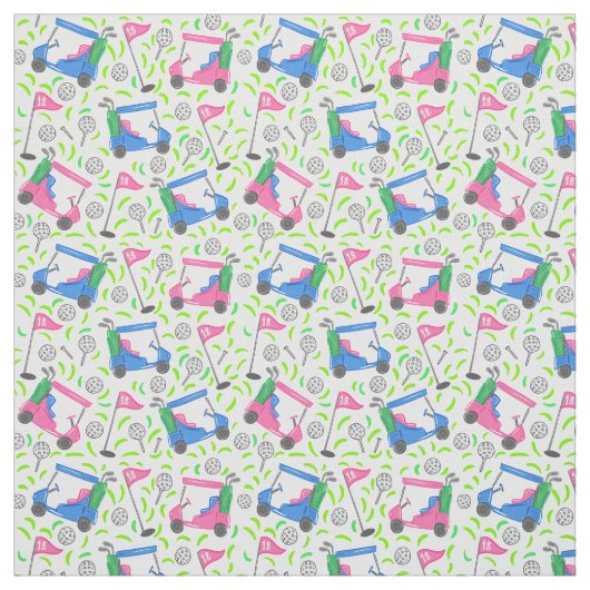 Pink Blue Green Golf Preppy Stoff (Muster)