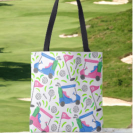 Pink Blue Green Golf Preppy Tasche