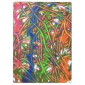 Pink, Blue, Green, Orange, Marble Artwork Klemmbrett (Rückseite)