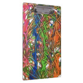 Pink, Blue, Green, Orange, Marble Artwork Klemmbrett (Rechts)