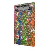 Pink, Blue, Green, Orange, Marble Artwork Mini Klemmbrett (Gewinkelt2)