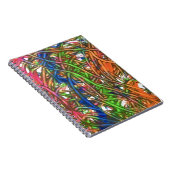 Pink, Blue, Green, Orange, Marble Artwork Notizblock (Rechte Seite)