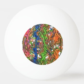 Pink, Blue, Green, Orange, Marble Artwork Tischtennisball