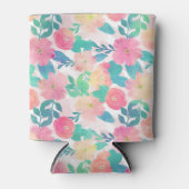 Pink Blue Hand Paint Floral Girl Design Dosenkühler (Vorderseite)