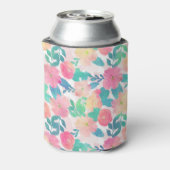 Pink Blue Hand Paint Floral Girl Design Dosenkühler (Kanne Rückseite)