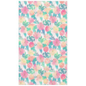 Pink Blue Hand Paint Floral Girl Design Tischdecke (Vorderseite)