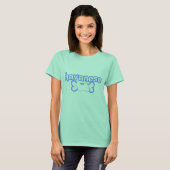 Pink & Blue Havanese T-Shirt (Vorne ganz)