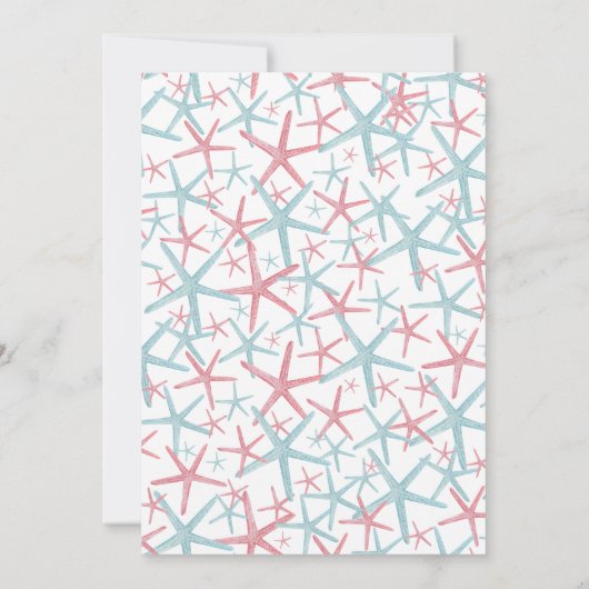 Pink Blue He She Summer Gender Reveal Party Einladung (Rückseite)