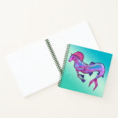 Pink & Blue Hippocampus Notebook - Fantasiedesign Notizblock (Innenseite)