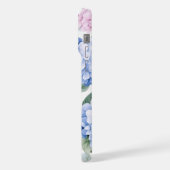 Pink Blue Hydrangea personalisiert iPhone Gehäuse Hülle (Linke Seite)