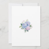 Pink Blue Hydrangeas 65. Geburtstagsparty Einladung (Rückseite)