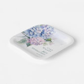 Pink Blue Hydrangeas 85. Geburtstag Pappteller (Gewinkelt)