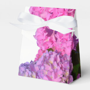 Pink Blue Hydrangeas elegante rosa violette Blumen Geschenkschachtel