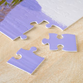 Pink Blue Hydrangeas elegante rosa violette Blumen Puzzle (Seite)