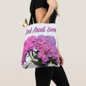 Pink Blue Hydrangeas pinkfarbene violette Blumen B Tasche (Von Nahem)
