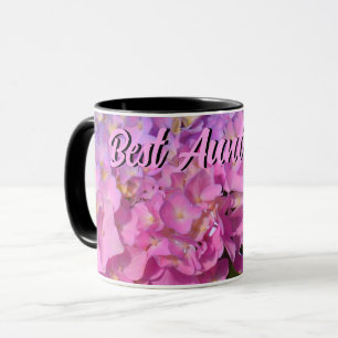 Pink Blue Hydrangeas pinkfarbene violette Blumen B Tasse