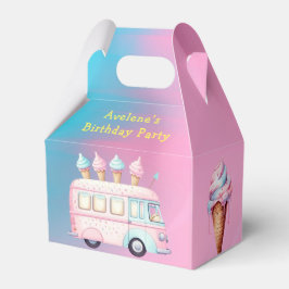 Pink Blue Ice Creme Truck Geburtstagsparty Geschenkschachtel