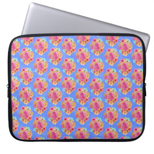 Pink Blue Island Tropical Sea Turtles Laptopschutzhülle